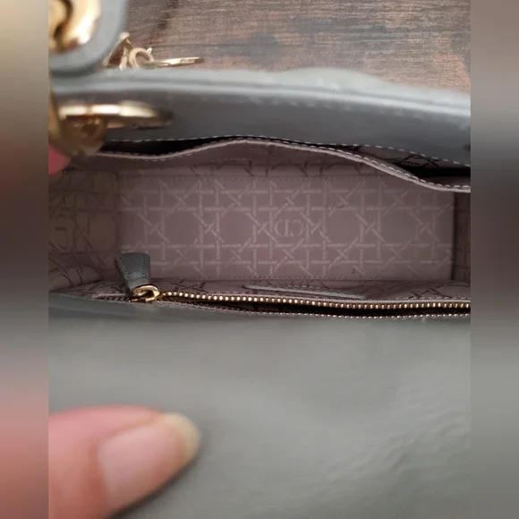 Dior Lambskin Cannage Small My ABC Dior Lady Dior Grey - Picture 13 of 16